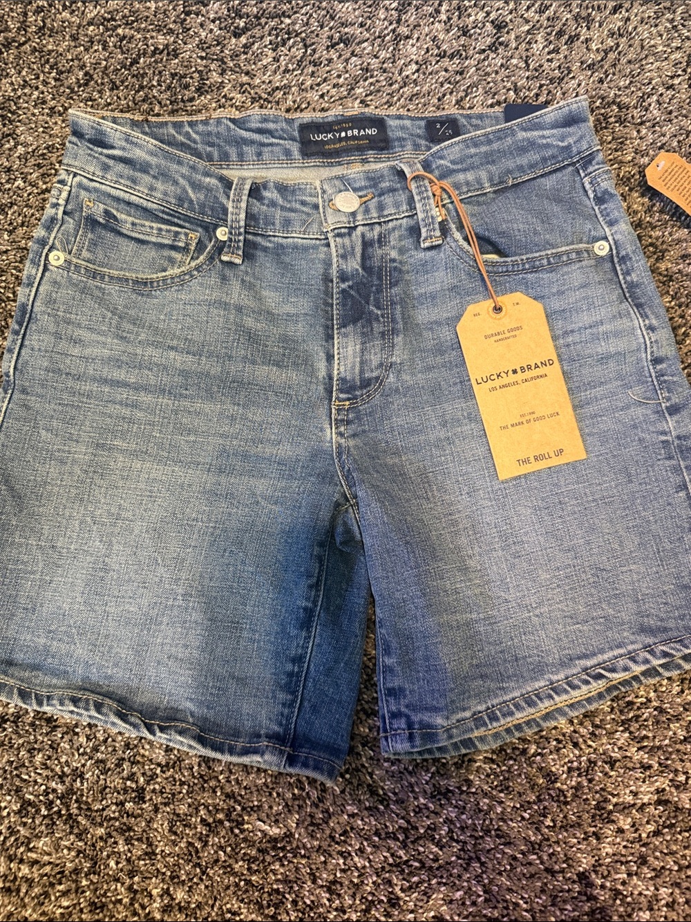 Lucky Brand Blue Denim Roll-Up Shorts